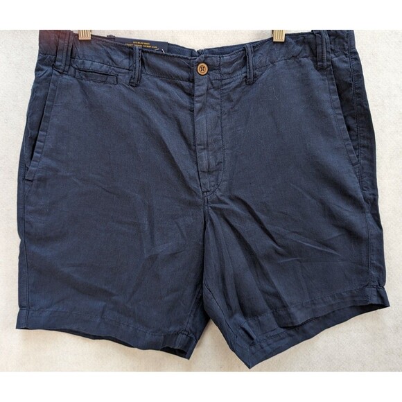 Polo Ralph Lauren Mens Shorts Sz 40 Chino Classic Fit Linen Blend Flat Front - Picture 3 of 7